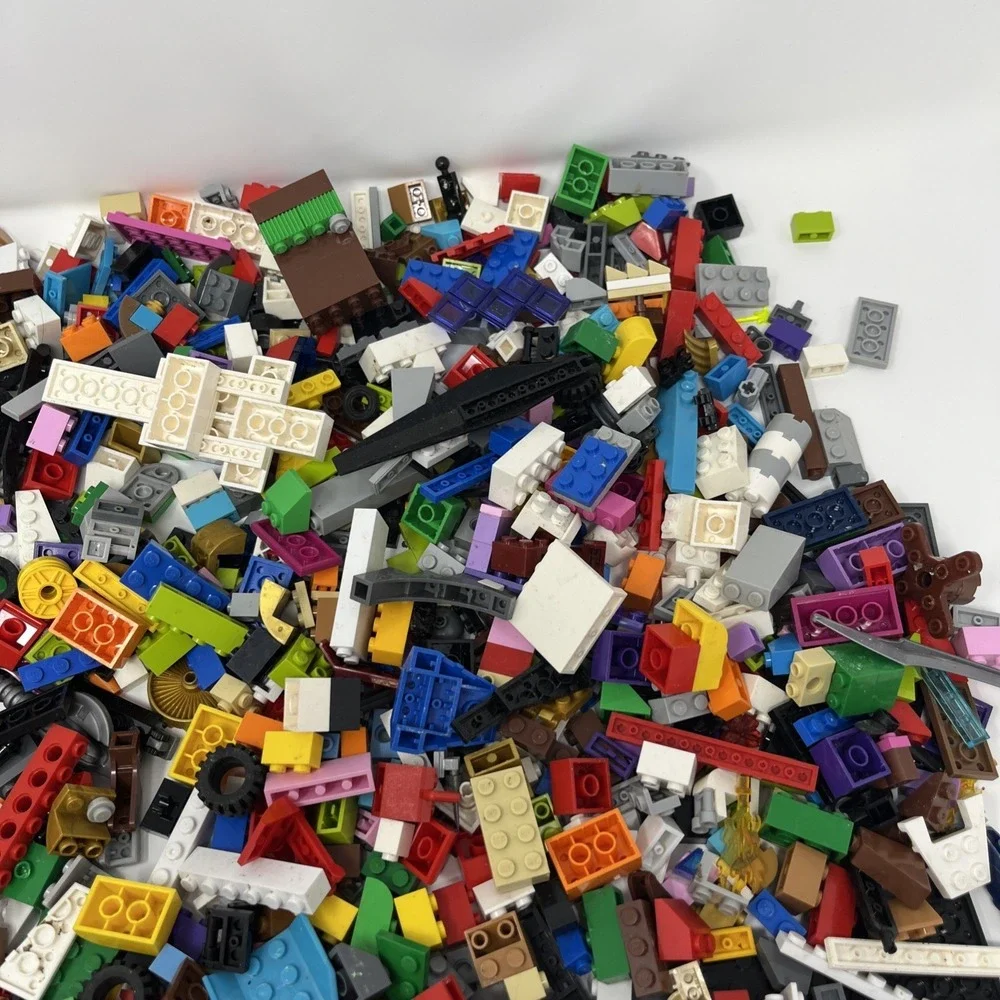 Lego 2.12LBS Random Pieces Plates Building Blocks Bulk Lot Needs Cleaning